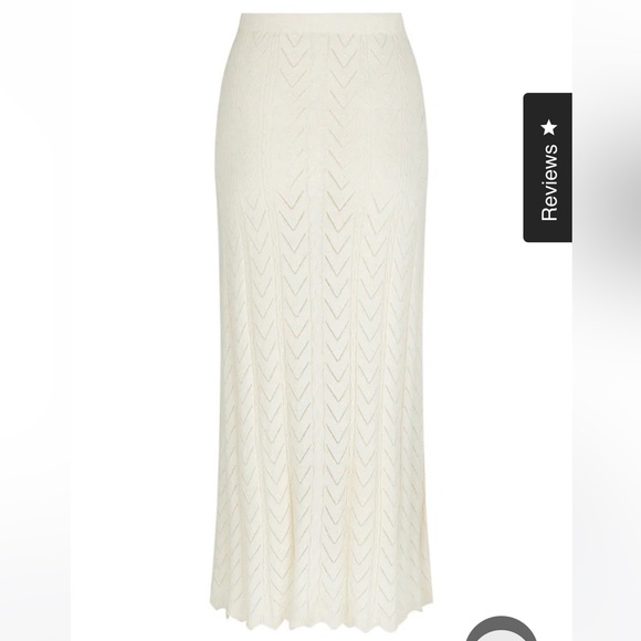 NWT Spell Lou Lou Knit Midi Skirt in Snow size small - Picture 5 of 11